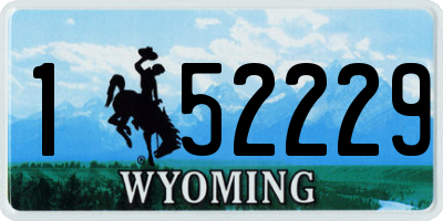 WY license plate 152229
