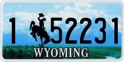 WY license plate 152231