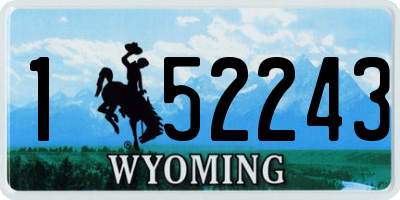 WY license plate 152243