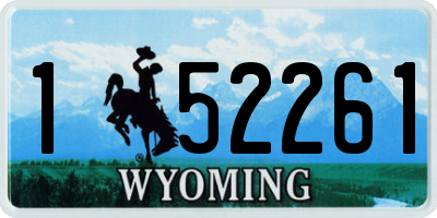 WY license plate 152261