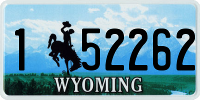 WY license plate 152262