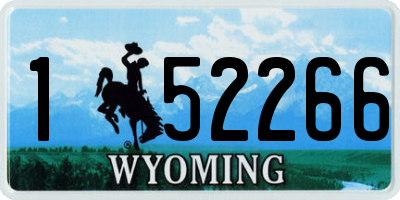 WY license plate 152266