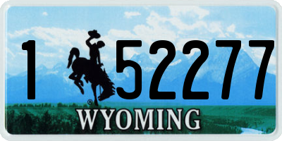 WY license plate 152277