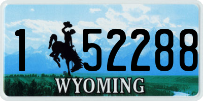 WY license plate 152288