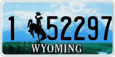 WY license plate 152297