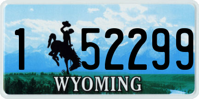 WY license plate 152299