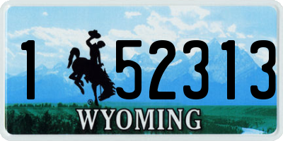 WY license plate 152313