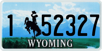 WY license plate 152327