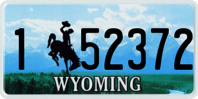 WY license plate 152372