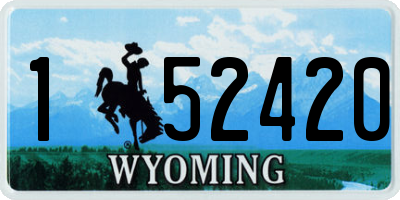 WY license plate 152420