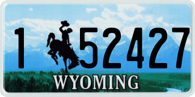 WY license plate 152427