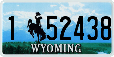 WY license plate 152438