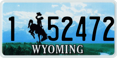 WY license plate 152472