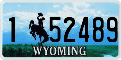 WY license plate 152489