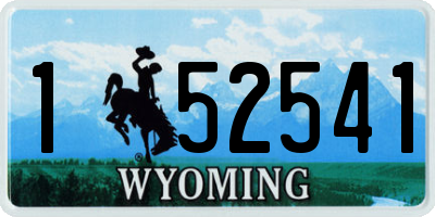 WY license plate 152541