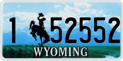 WY license plate 152552