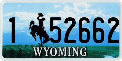 WY license plate 152662