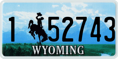 WY license plate 152743