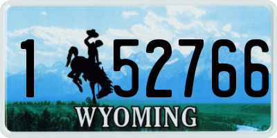 WY license plate 152766