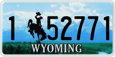 WY license plate 152771