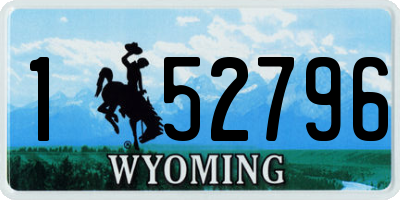 WY license plate 152796
