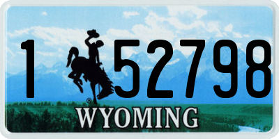 WY license plate 152798
