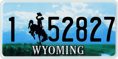 WY license plate 152827