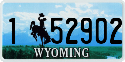 WY license plate 152902