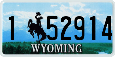 WY license plate 152914