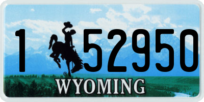 WY license plate 152950