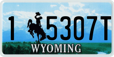 WY license plate 15307T