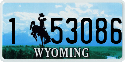 WY license plate 153086
