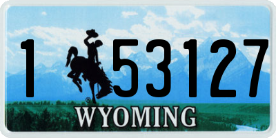 WY license plate 153127