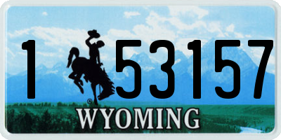 WY license plate 153157