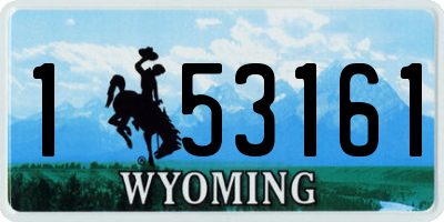 WY license plate 153161