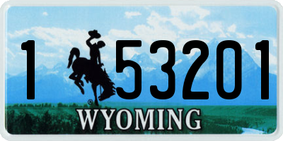 WY license plate 153201