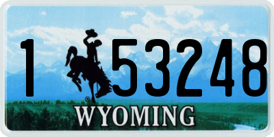 WY license plate 153248