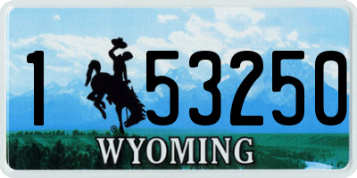 WY license plate 153250
