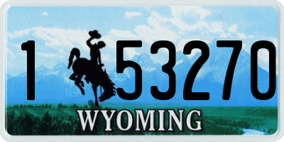 WY license plate 153270
