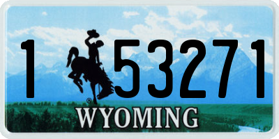 WY license plate 153271
