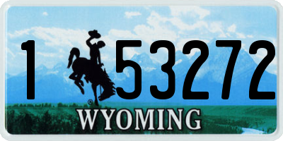 WY license plate 153272