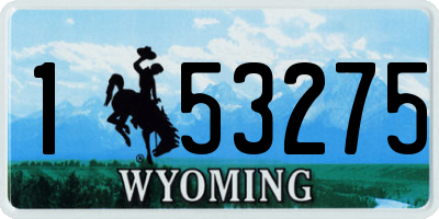 WY license plate 153275