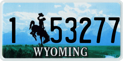 WY license plate 153277