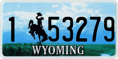 WY license plate 153279