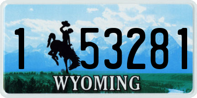 WY license plate 153281