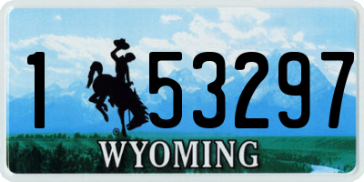 WY license plate 153297