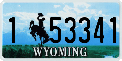 WY license plate 153341