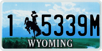 WY license plate 15339M