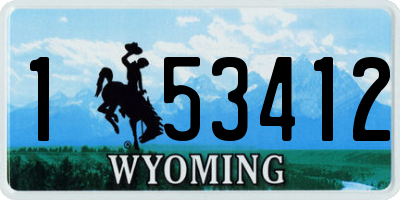 WY license plate 153412