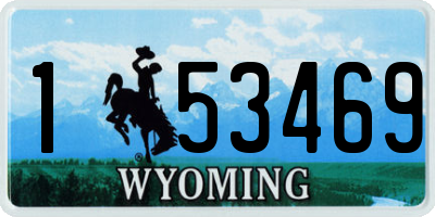 WY license plate 153469